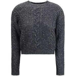 Max Mara, Dames, Truien, Grijs, Maat: L Polyamide,