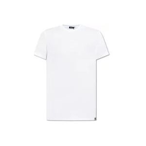 Dsquared2 T-shirt met logo , White , Heren , Maat: 2XL
