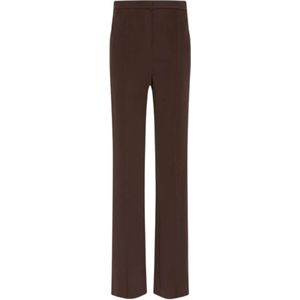 Max Mara, Dames, Broeken, Bruin, Maat: L Jersey,