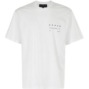 Hogan, Heren, Tops, Wit, Maat: XL Katoen,