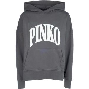 Pinko, Dames, Sweatshirts & Hoodies, Grijs, Maat: M