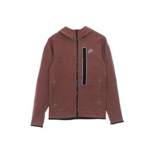 Nike Revival Tech Fleece Zip Hoodie , Brown , Heren , Maat: XL