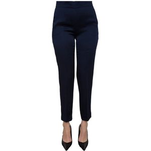 Max Mara, Dames, Broeken, Blauw, Maat: L Viscose,