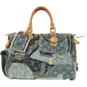 Louis Vuitton Vintage, Dames, Pre-owned, Blauw, Maat: ONE Size Denim,