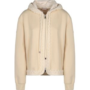 Moncler, Dames, Sweatshirts & Hoodies, Beige, Maat: L