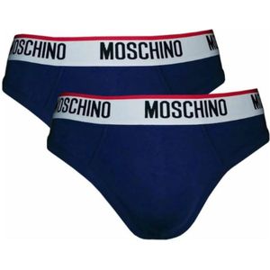 Moschino, Heren, Ondergoed, Blauw, Maat: XS Katoen,