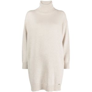 Kiton, Dames, Jurken, Beige, Maat: L Kasjmier,