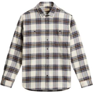 Woolrich, Heren, Overhemden, Beige, Maat: L Flanel,