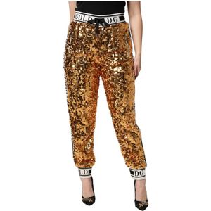 Dolce & Gabbana - Jogger Pants - Goud - Regular Fit - 100% Polyester