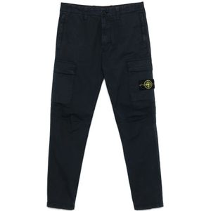 Stone Island - Cargo Pants - Blauw - Heren - Katoen