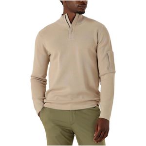 Genti, Heren, Truien, Beige, Maat: S Katoen,