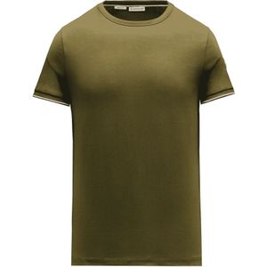 Moncler Franse Vlag Geïnspireerde Ronde Hals Tee , Green , Heren , Maat: 2XL