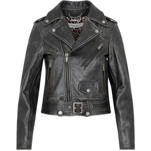 Golden Goose - Bikerjack - Zwart - Leer - Slim Fit