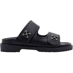 Off White, Heren, Schoenen, Zwart, Maat: 42 EU Leer,