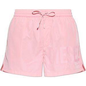 Diesel, Heren, Badkleding, Roze, Maat: L Synthetisch,