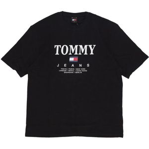 Tommy Hilfiger, Heren, Tops, Zwart, Maat: S Katoen,