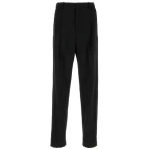 Saint Laurent, Heren, Broeken, Zwart, Maat: XL Wol,