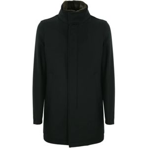 Herno, Heren, Mantels, Blauw, Maat: S Wol,