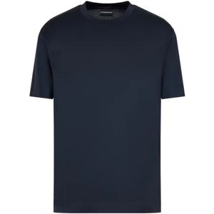 Emporio Armani, Heren, Tops, Blauw, Maat: XL Jersey,