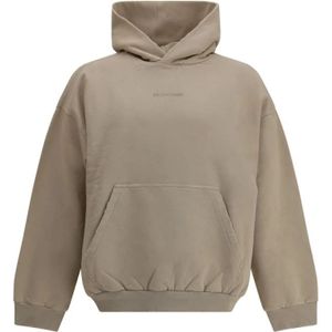 Balenciaga, Heren, Sweatshirts & Hoodies, Beige, Maat: S Katoen,