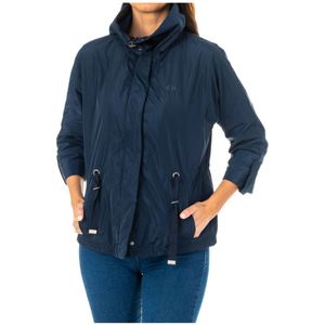 La Martina - Dames Regenjas - Blauw - Polyester - Lange Mouw - Waterdicht