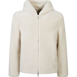 Eleventy, Heren, Jassen, Beige, Maat: M Leer,