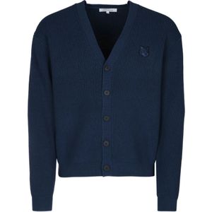 Maison Kitsuné, Heren, Truien, Blauw, Maat: S Katoen,
