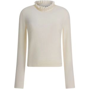 Alexander McQueen, Dames, Truien, Wit, Maat: M Wol,
