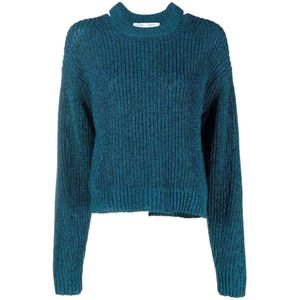 Proenza Schouler, Dames, Truien, Blauw, Maat: XS Katoen,