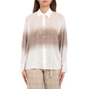 Patrizia Pepe, Dames, Blouses & Shirts, Veelkleurig, Maat: 2XS Leer,