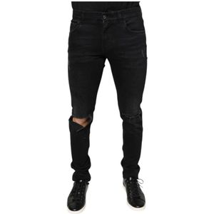 Dolce & Gabbana, Heren, Jeans, Zwart, Maat: XS Denim,