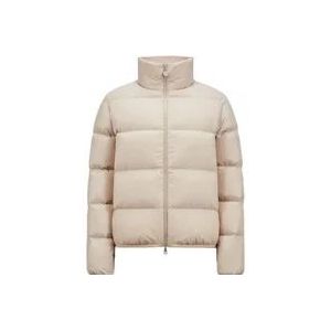 Moncler Korte Dons Puffer Jas , Beige , Dames , Maat: M