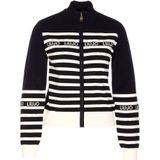 Liu Jo - Better - Gebreid Vest - Zwart/Wit - Lange Mouw