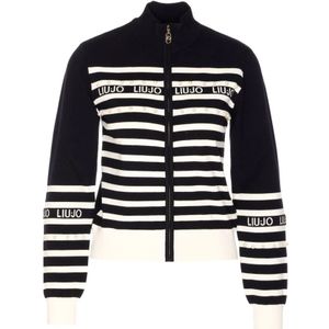 Liu Jo - Better - Gebreid Vest - Zwart/Wit - Lange Mouw