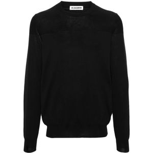 Jil Sander, Heren, Sweatshirts & Hoodies, Zwart, Maat: L Katoen,