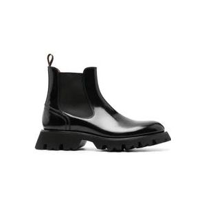 Santoni Zwarte Frankie Chelsea Laarzen , Black , Heren , Maat: 41 1/2 EU