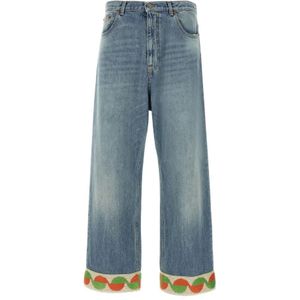 Valentino Garavani, Heren, Jeans, Blauw, Maat: W34 Denim,