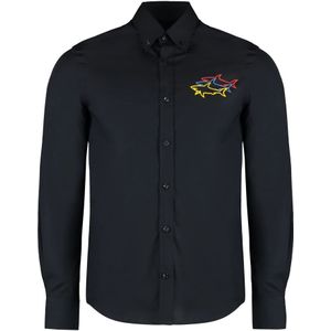 Paul & Shark, Heren, Overhemden, Zwart, Maat: 3XL Katoen,