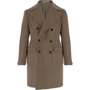 Tagliatore, Heren, Mantels, Bruin, Maat: L Wol,