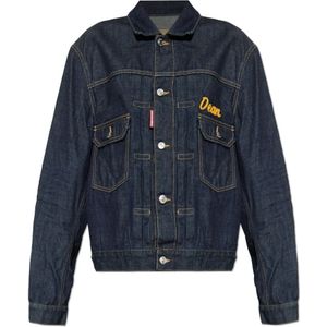 Dsquared2, Dames, Jassen, Blauw, Maat: 2XS Denim,