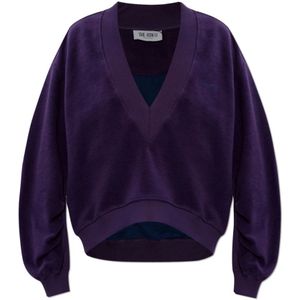 The Attico, Dames, Sweatshirts & Hoodies, Paars, Maat: 3XS Katoen,