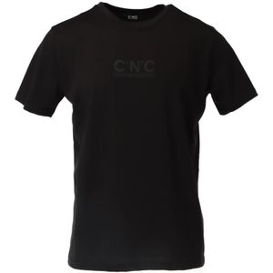 Costume National, Heren, Tops, Zwart, Maat: 2XL Katoen,