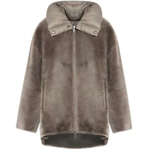 Gimo's, Dames, Jassen, Grijs, Maat: M Leer,