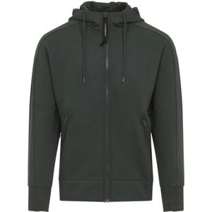 C.p. Company - Katoenen Sweatshirt - Grijs - Met Goggle Capuchon