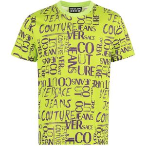 Versace Jeans Couture, Heren, Tops, Groen, Maat: XL Katoen,