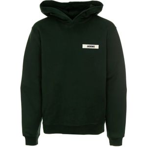 Jacquemus, Heren, Sweatshirts & Hoodies, Groen, Maat: M Katoen,