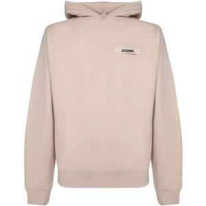 Jacquemus Beige Sweatshirt Stijlvol Comfortabel Aw24 , Beige , Heren , Maat: M