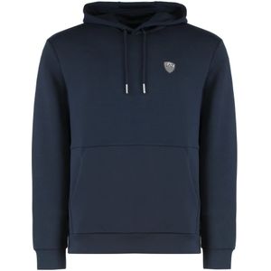 Emporio Armani Ea7, Heren, Sweatshirts & Hoodies, Blauw, Maat: M Viscose,