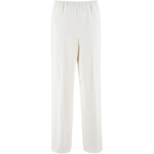 Fabiana Filippi - Joggingbroek - Wit - Viscose - Elastische Tailleband