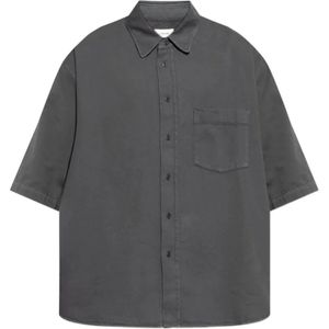 Lemaire, Heren, Overhemden, Grijs, Maat: XL Denim,